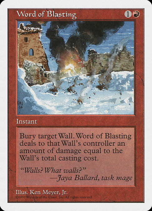 Word of Blasting - Fifth Edition Uncommon Card
