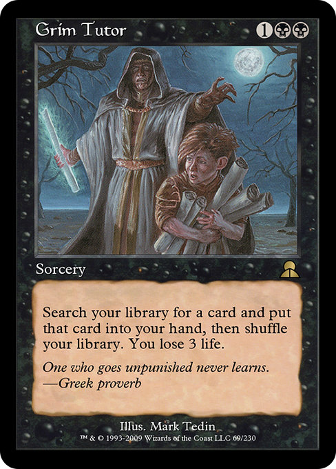 Grim Tutor - Masters Edition III Rare Card