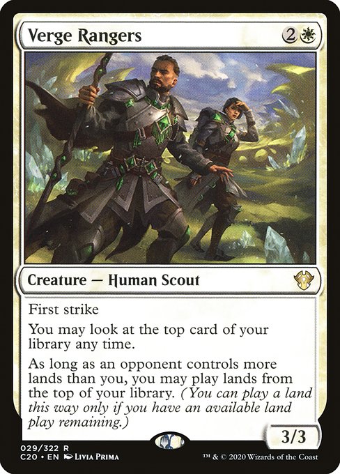 Verge Rangers - Commander 2020 Rare Card
