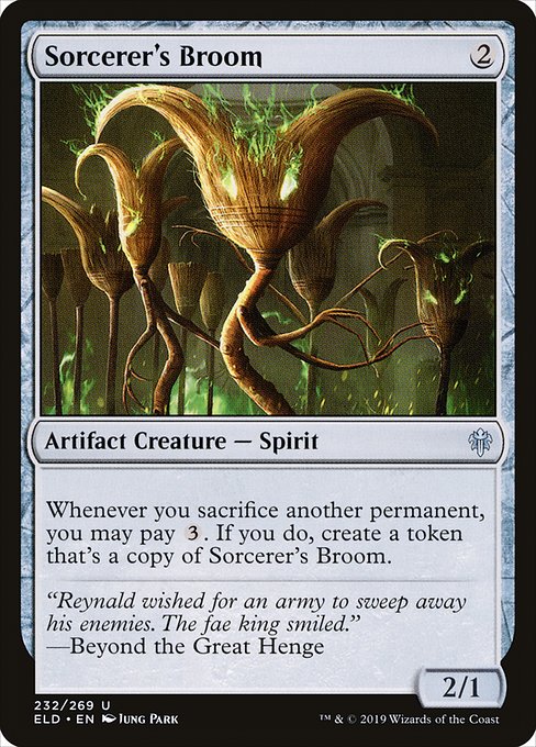 Sorcerer's Broom - Throne of Eldraine Uncommon Card