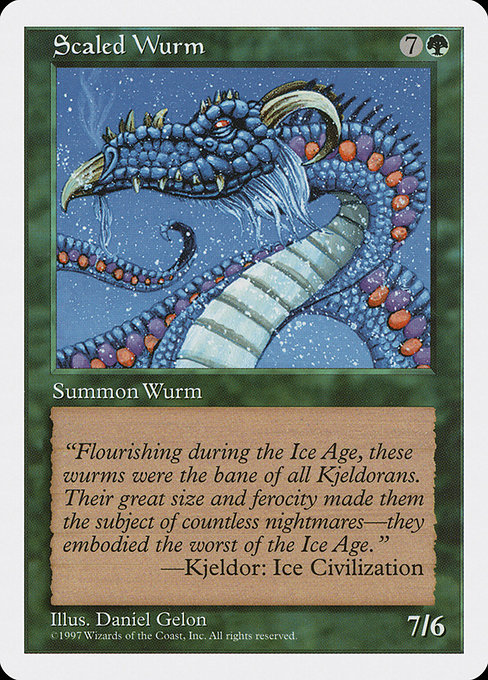 Scaled Wurm - Fifth Edition Common Card