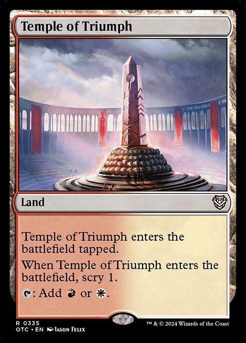 Temple of Triumph - Outlaws of Thunder Junction Commander Rare Card