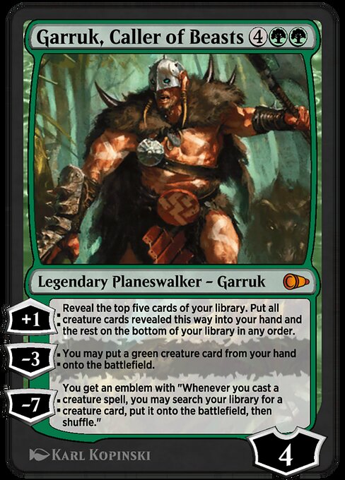 Garruk, Caller of Beasts - Pioneer Masters Mythic Card