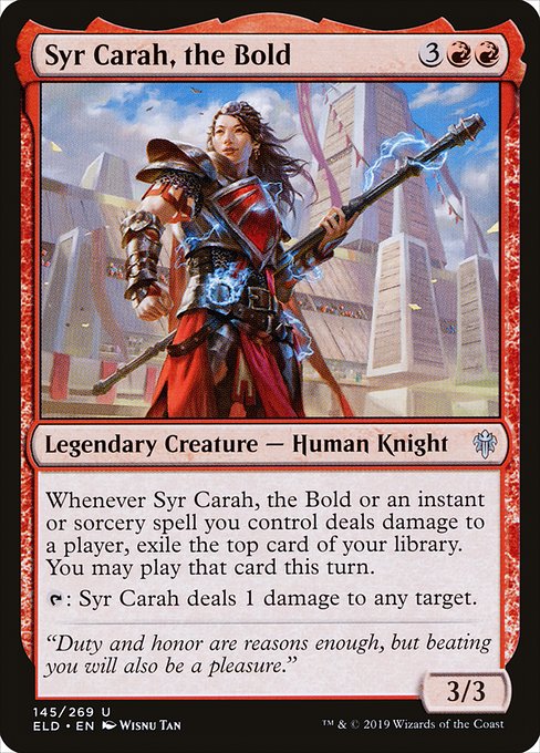 Syr Carah, the Bold - Throne of Eldraine Uncommon Card