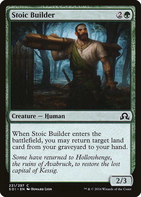 Stoic Builder - Shadows over Innistrad Common Card