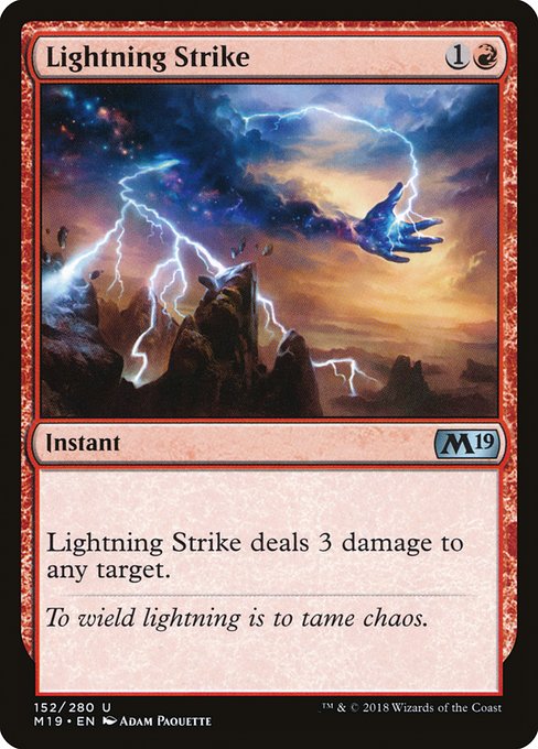 Lightning Strike - Core Set 2019 Uncommon Card