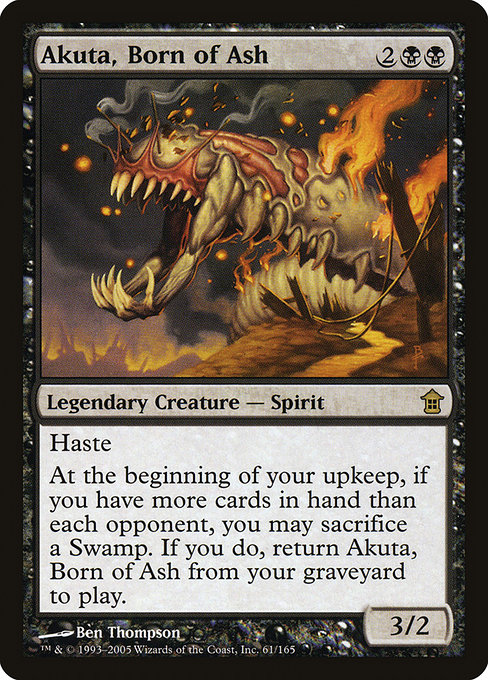 Akuta, Born of Ash - Saviors of Kamigawa Rare Card
