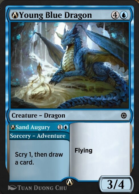 A-Young Blue Dragon // A-Sand Augury - Alchemy Horizons: Baldur's Gate Common Card
