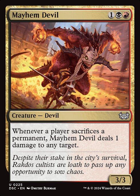 Mayhem Devil - Duskmourn: House of Horror Commander Uncommon Card