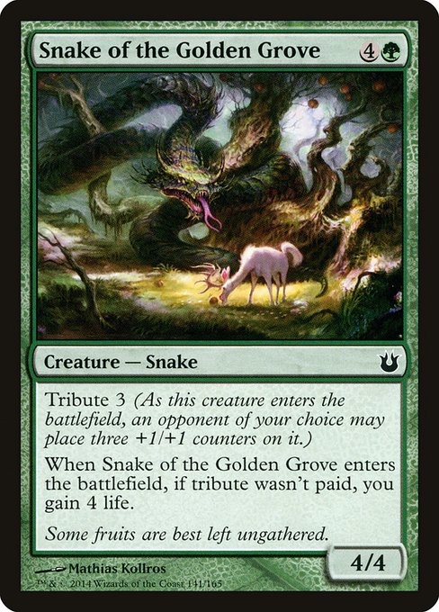 Snake of the Golden Grove - Born of the Gods Common Card