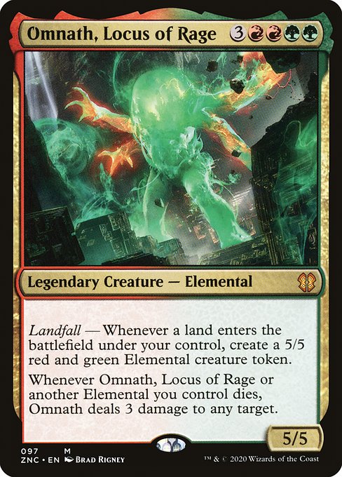 Omnath, Locus of Rage - Zendikar Rising Commander Mythic Card