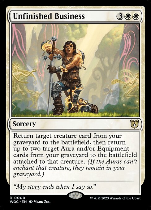 Unfinished Business - Wilds of Eldraine Commander Rare Card