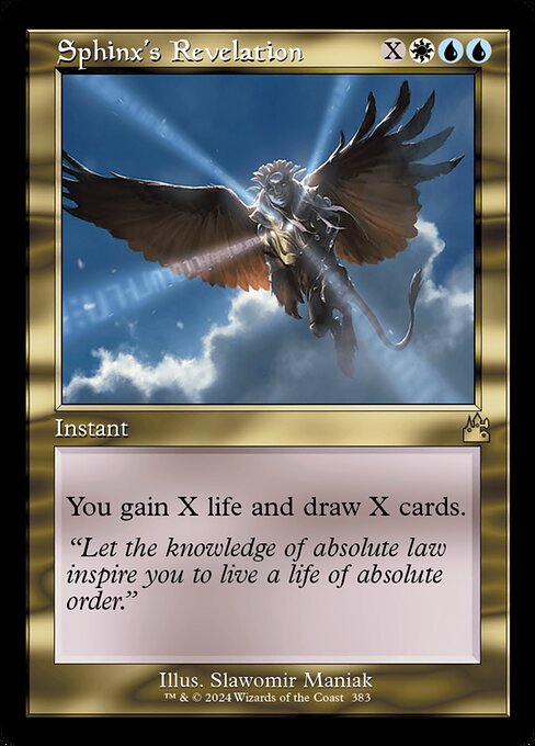 Sphinx's Revelation - Ravnica Remastered Rare Card