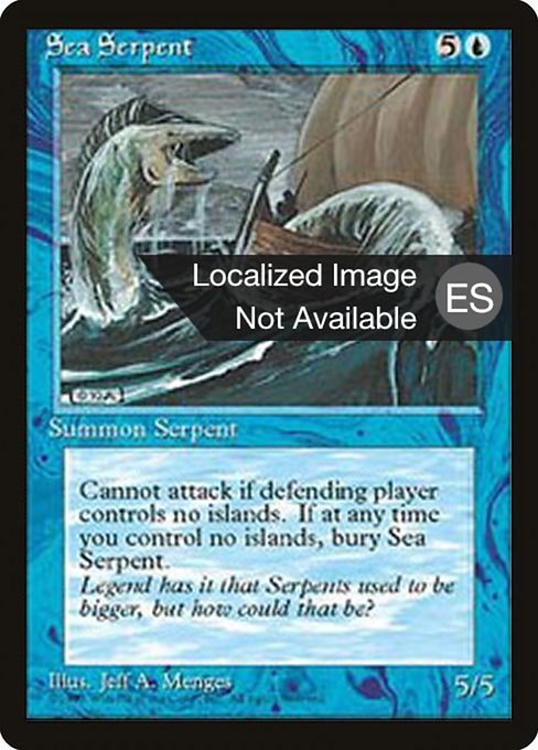 Sea Serpent - Fourth Edition Foreign Black Border Common Card