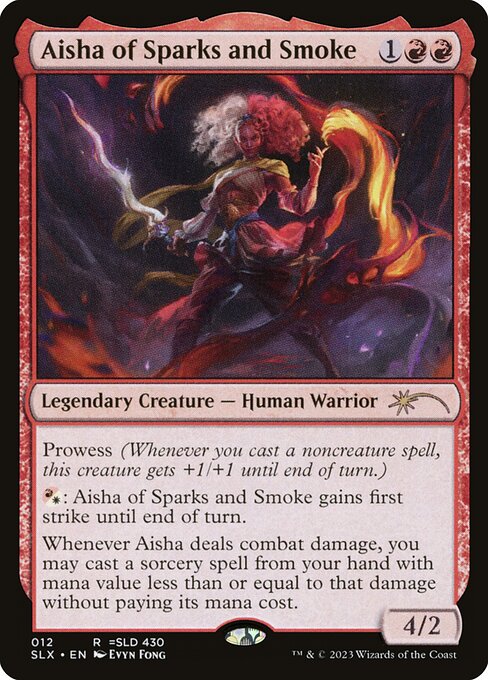 Aisha of Sparks and Smoke - Universes Within Rare Card