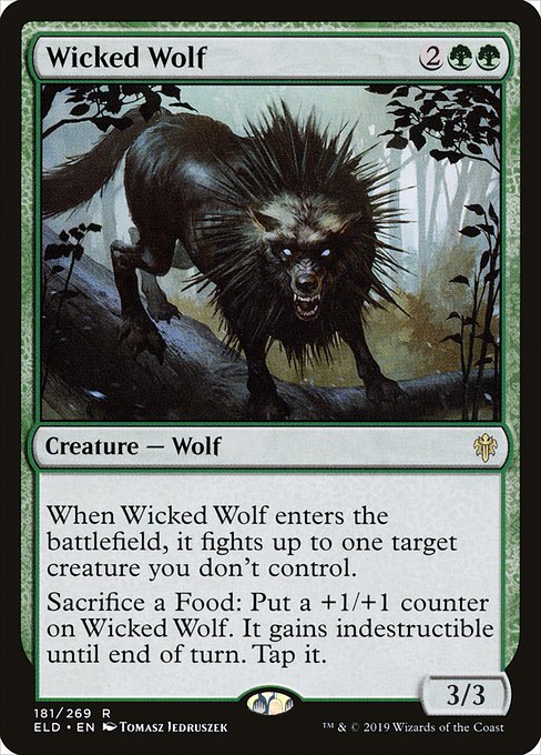 Wicked Wolf - Throne of Eldraine Rare Card