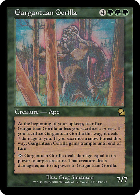 Gargantuan Gorilla - Masters Edition Rare Card