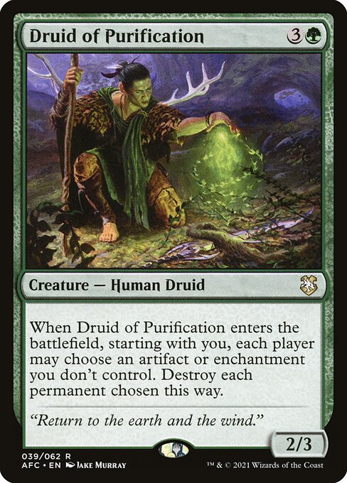 Druid of Purification - Forgotten Realms Commander Rare Card