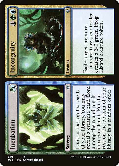 Incubation // Incongruity - Commander 2021 Uncommon Card