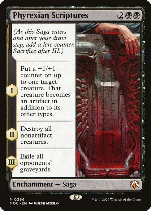 Phyrexian Scriptures - March of the Machine Commander Mythic Card