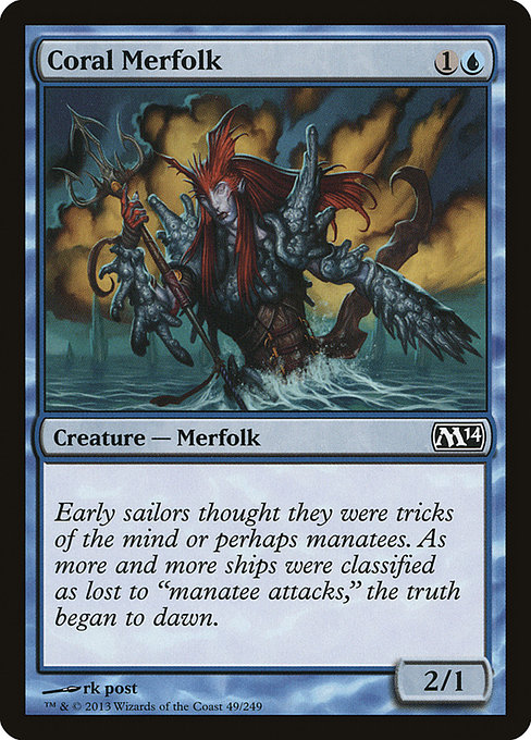 Coral Merfolk - Magic 2014 Common Card