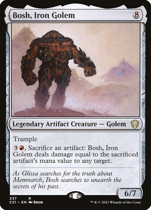 Bosh, Iron Golem - Commander 2021 Rare Card