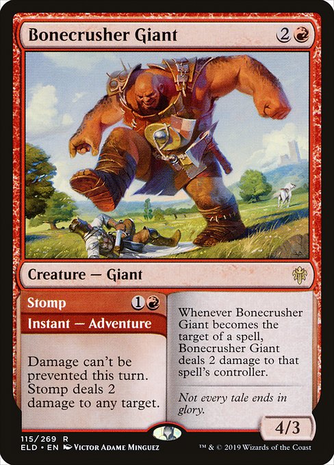 Bonecrusher Giant // Stomp - Throne of Eldraine Rare Card