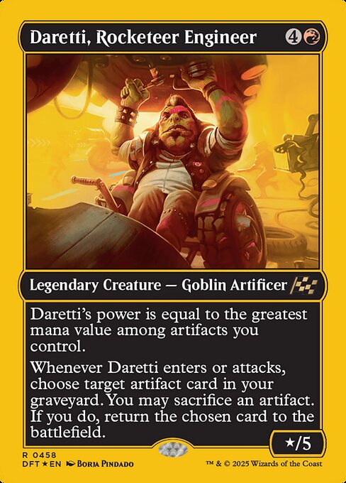 Daretti, Rocketeer Engineer - Aetherdrift Rare Card