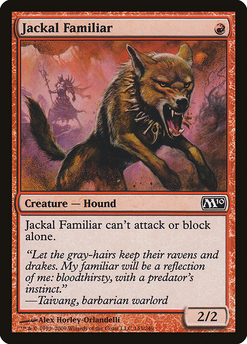 Jackal Familiar - Magic 2010 Common Card
