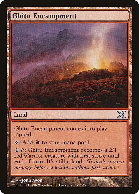 Ghitu Encampment - Tenth Edition Uncommon Card