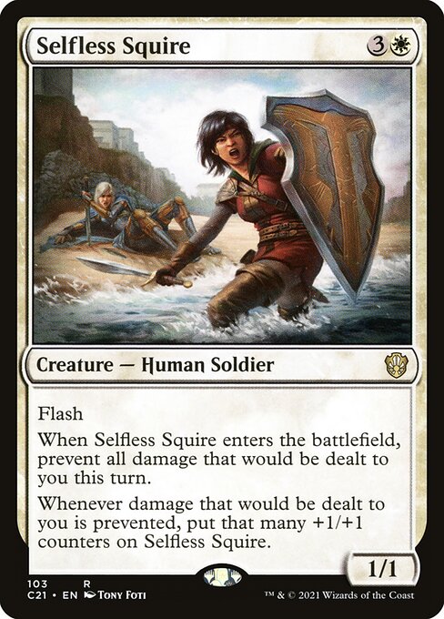 Selfless Squire - Commander 2021 Rare Card