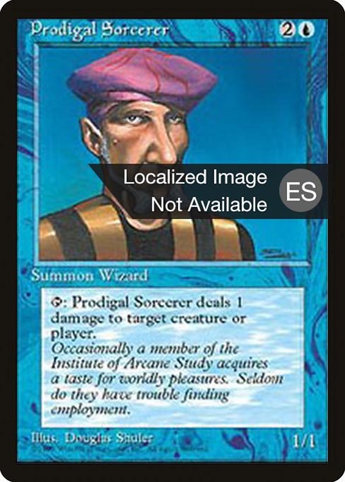 Prodigal Sorcerer - Fourth Edition Foreign Black Border Common Card