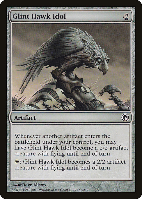 Glint Hawk Idol - Scars of Mirrodin Common Card