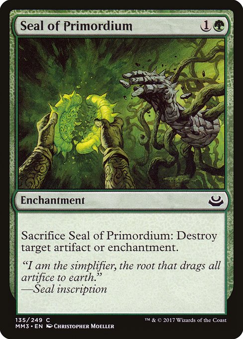 Seal of Primordium - Modern Masters 2017 Common Card
