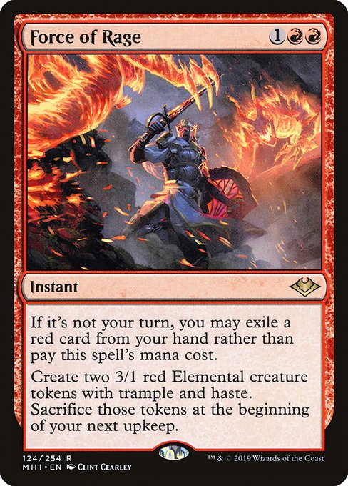 Force of Rage - Modern Horizons Rare Card