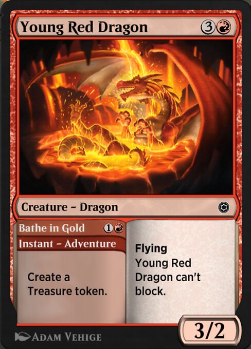Young Red Dragon // Bathe in Gold - Alchemy Horizons: Baldur's Gate Common Card