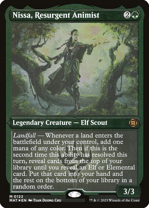 Nissa, Resurgent Animist - March of the Machine: The Aftermath Mythic Card