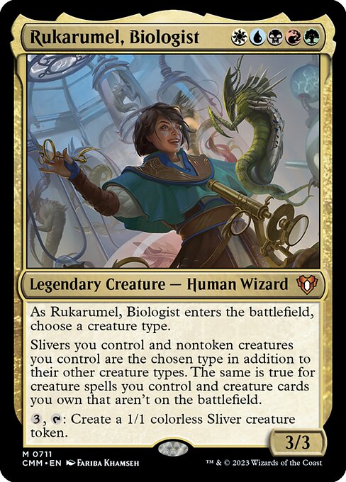 Rukarumel, Biologist - Commander Masters Mythic Card
