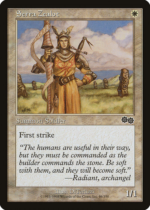 Serra Zealot - Urza's Saga Common Card