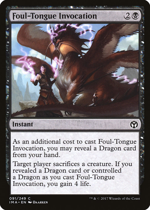 Foul-Tongue Invocation - Iconic Masters Common Card