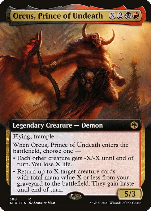Orcus, Prince of Undeath - Adventures in the Forgotten Realms Rare Card