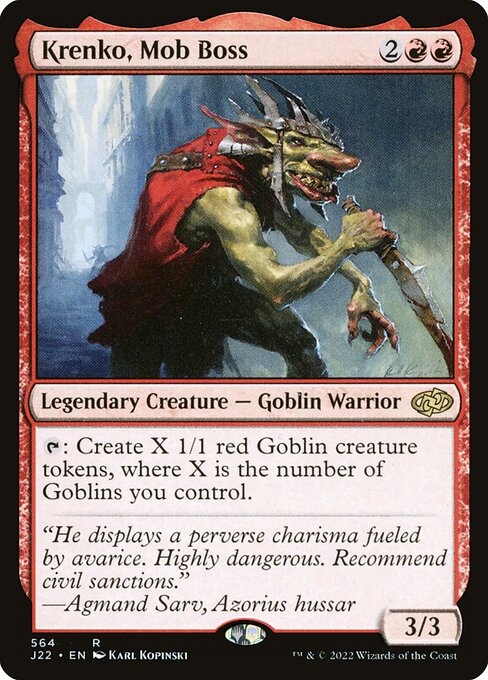 Krenko, Mob Boss - Jumpstart 2022 Rare Card