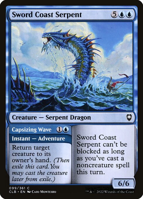 Sword Coast Serpent // Capsizing Wave - Commander Legends: Battle for Baldur's Gate Common Card