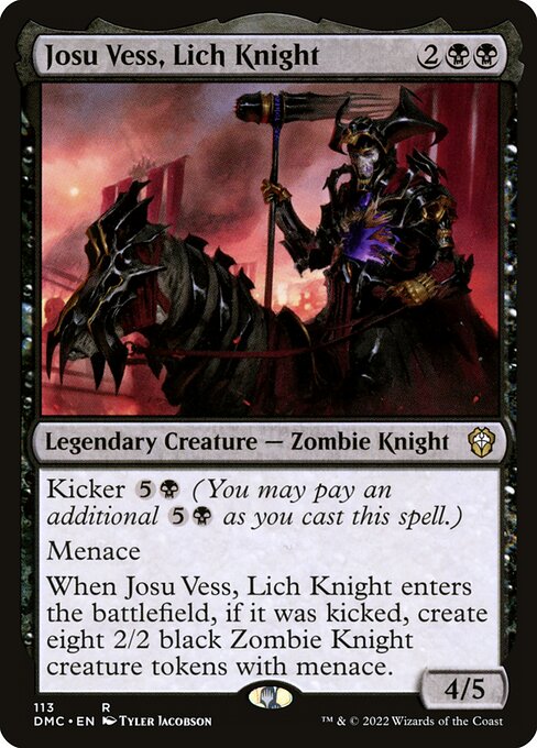 Josu Vess, Lich Knight - Dominaria United Commander Rare Card