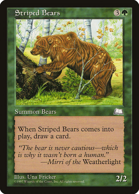 Striped Bears - Weatherlight Common Card