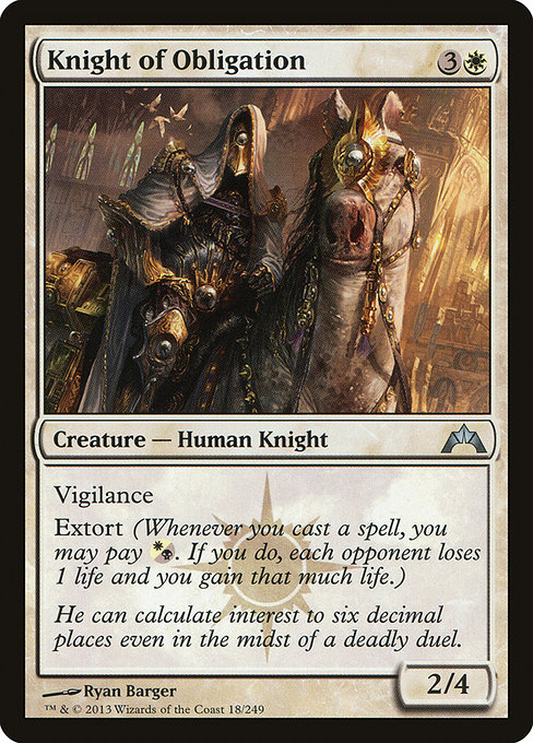 Knight of Obligation - Gatecrash Uncommon Card