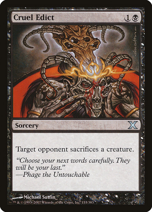 Cruel Edict - Tenth Edition Uncommon Card