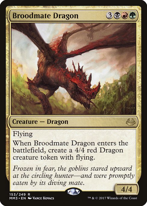 Broodmate Dragon - Modern Masters 2017 Rare Card