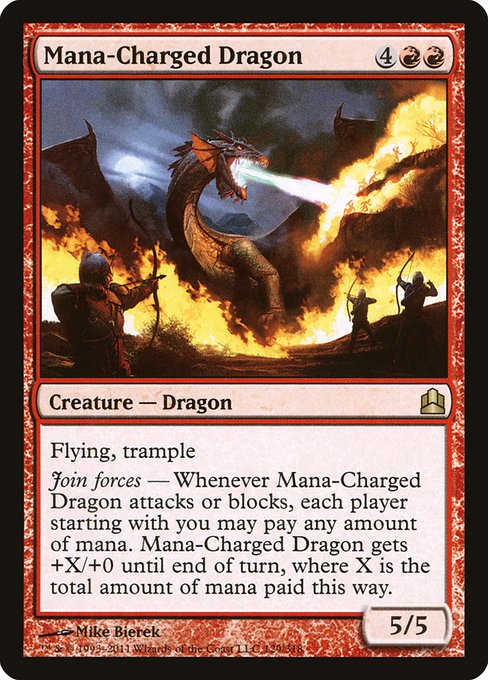 Mana-Charged Dragon - Commander 2011 Rare Card