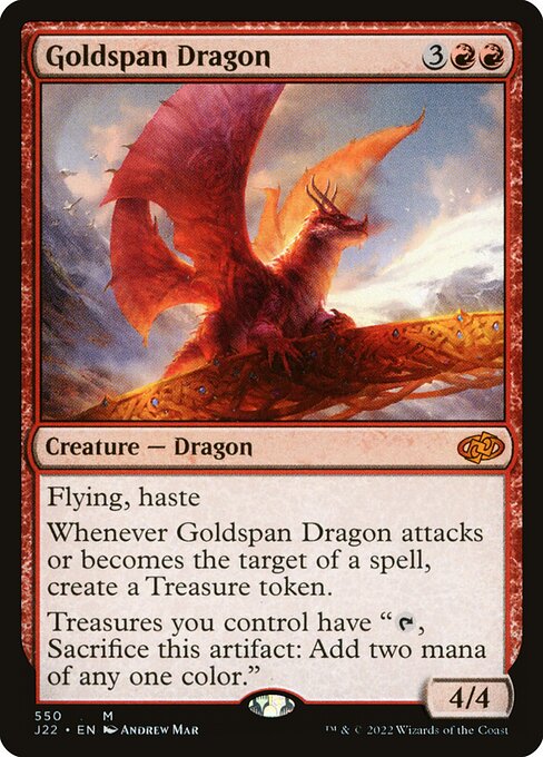Goldspan Dragon - Jumpstart 2022 Mythic Card